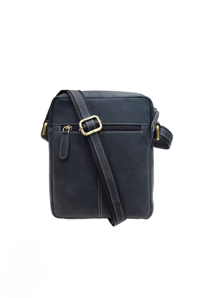 Vintage Oiled Leather Shoulder Bag Cross Body Bag Satchel Holiday Work Bag image 4