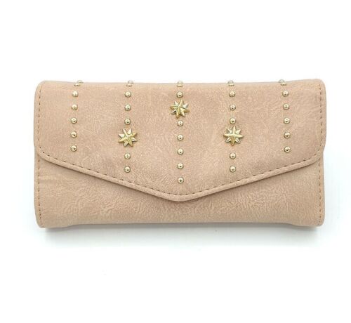 Ladies Large Star Coin Wallet Card Cash Holder Stylish Multi Pocket Flap Purse image 0