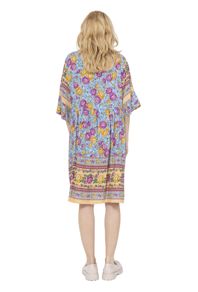 LADIES V-CUT TUNIC TOP PLUS SIZE LOOSE LADIES DRESS SWING BAGGY 3/4 SLEEVE TOP image 5