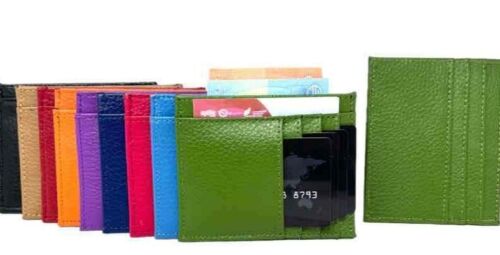 Unisex Credit Card Holder Leather Wallet Purse Card Cash Pouch 8 Compartments image 1