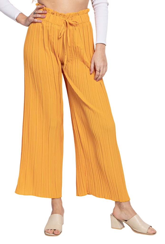 Ladies Pleated Trousers Wide Leg Pants Holiday Harem Pleated Baggy Trousers image 0