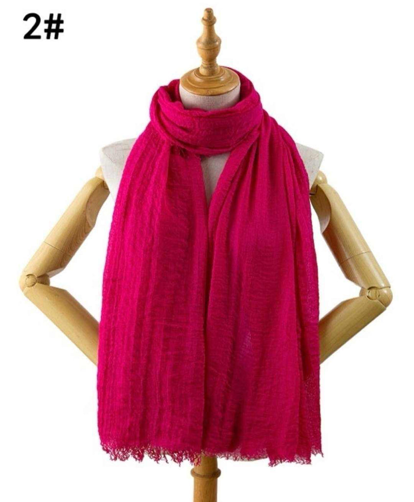 Womens Scarf Crinkle Hijab Ladies Shawl Scarf Plain Scarves Big Size Scarf Shawl image 4