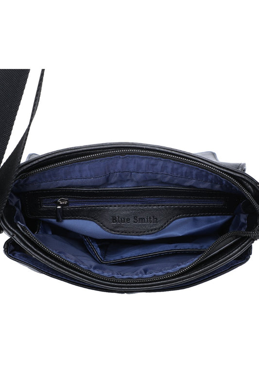 Men's Leather Bag Crossbody Shoulder Work Office Travel Comfortable Bags image 1