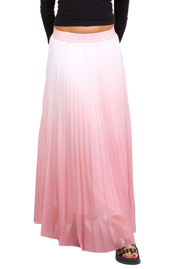 Women’s Skirt Elastic Two Tone Lined Long Skirt Summer Stylish Party Skirt image 3