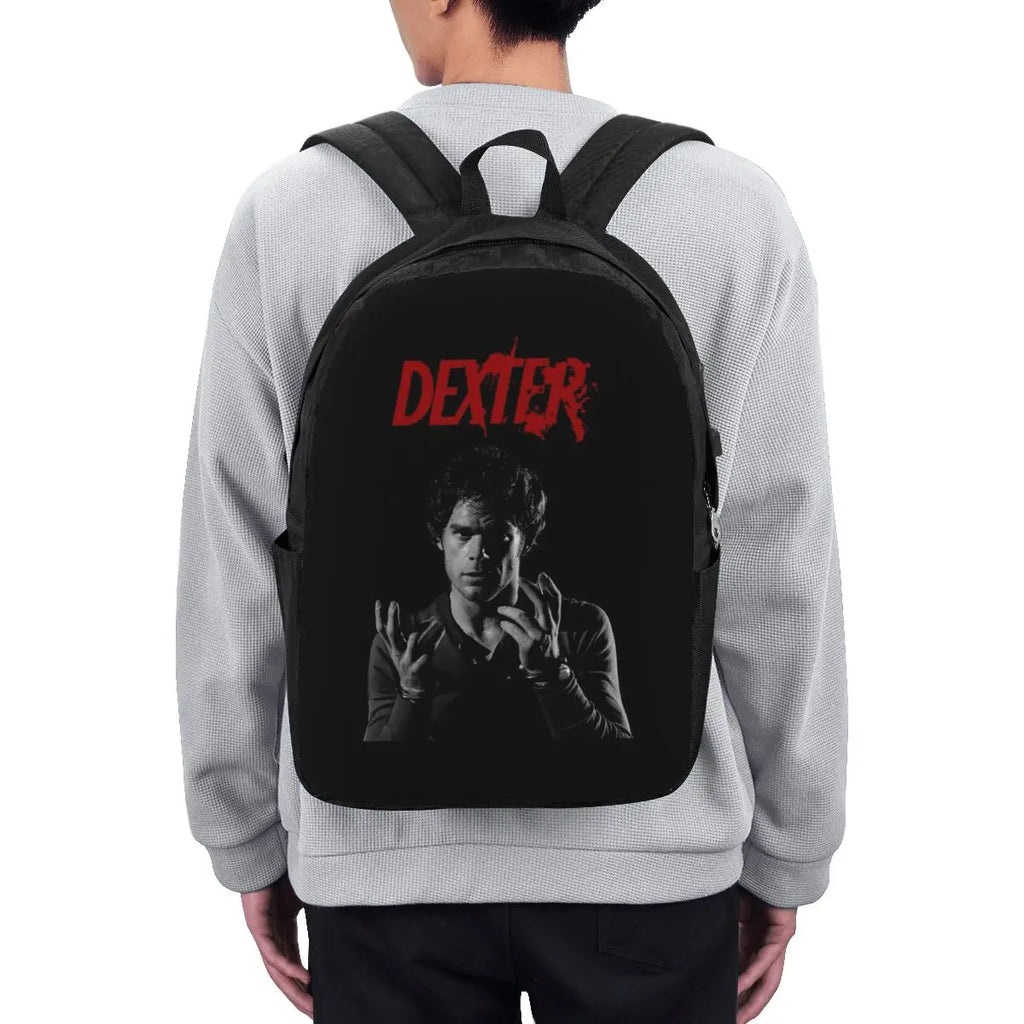 Movie Dexter Morgan Backpack Travel Notebook Bag Computer College Student School Bag Laptop Shoulder Bags for Men Women