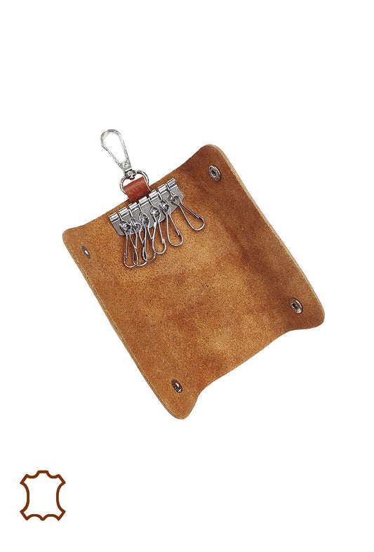 Large Leather Keyring Oversized Leather Case Key Pouch Unisex Key Chain image 0