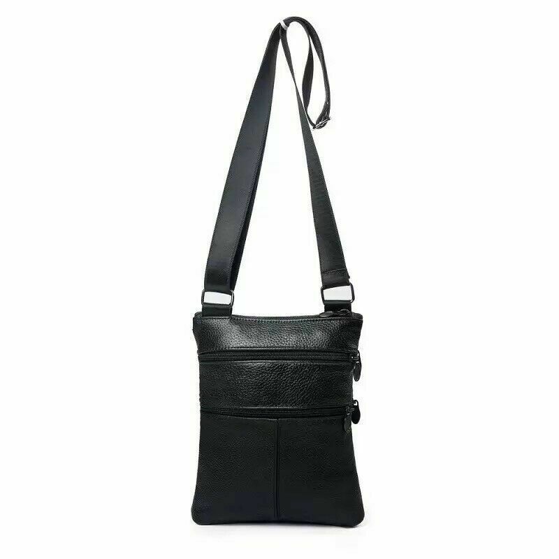 Unisex Leather Shoulder Body Bag Travel Work Utility Handbag Messenger Satchel image 3