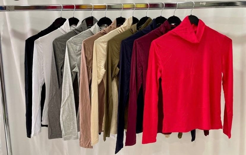 Ladies Long Sleeve Turtle Neck Top Curve Plus size Tops image 1