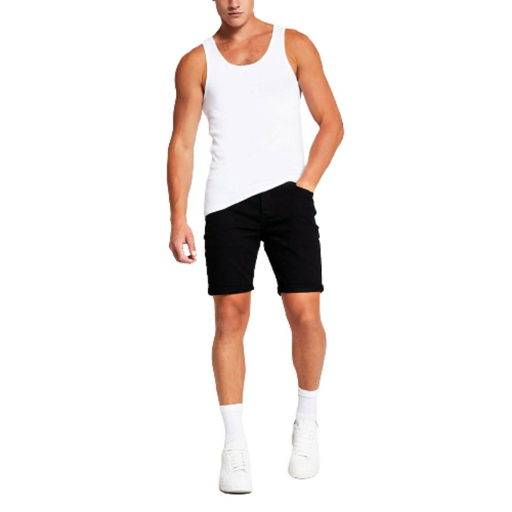 Mens Vest Muscle Fit Crew Vest Tank Top T Shirt 100% Cotton Gym Tummy Control image 1