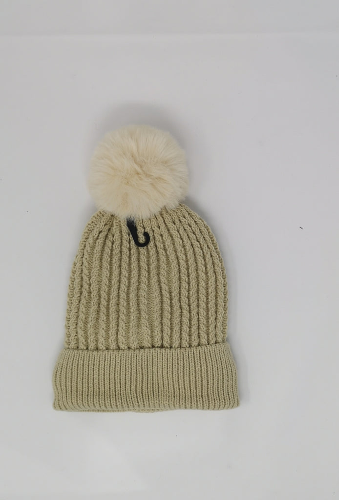 Women's Hat Faux fur Pompon Cap Winter Thermal Beanies Ski Warm Knitted Soft Cap image 8