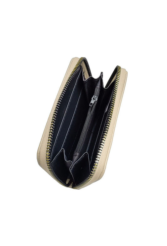 Women's Monogram Zip Coin Purse Multi Compartment Ladies Wallet Card Cash Holder image 1