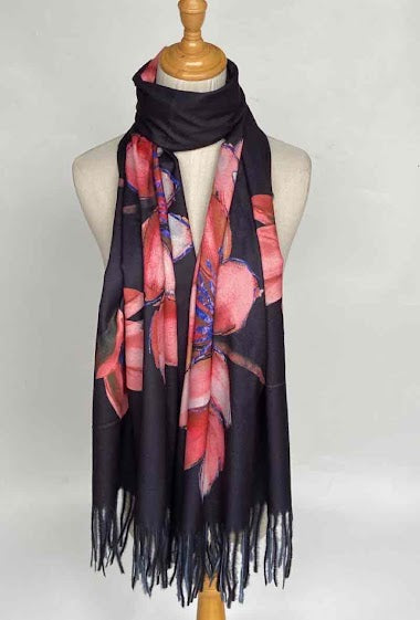 Fringed Printed scarf Womens Wrap Ladies Stole Women's Scarves Lightweight image 4