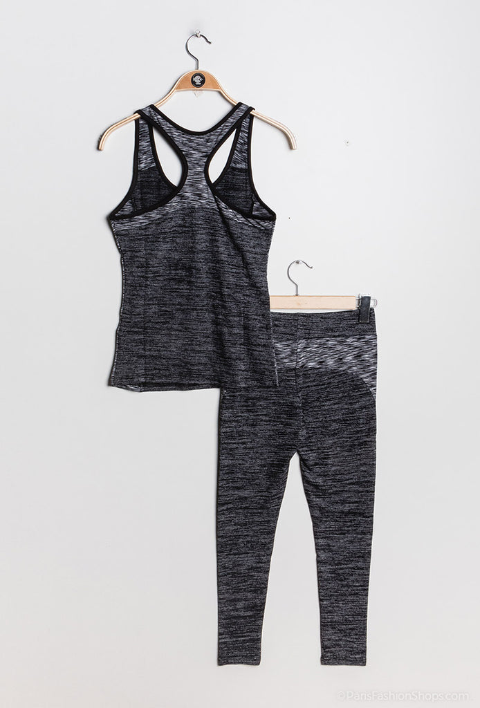 Women's Sportswear Set Activewear Tracksuit Vest Top Leggings Gym Fitness Suit image 7