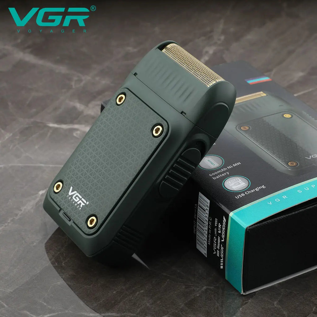 VGR 353 Beard Shaver Professional Hair Trimmer Electric Face Shaving Machine Men's USB Charging Safety Face Shaver for Men