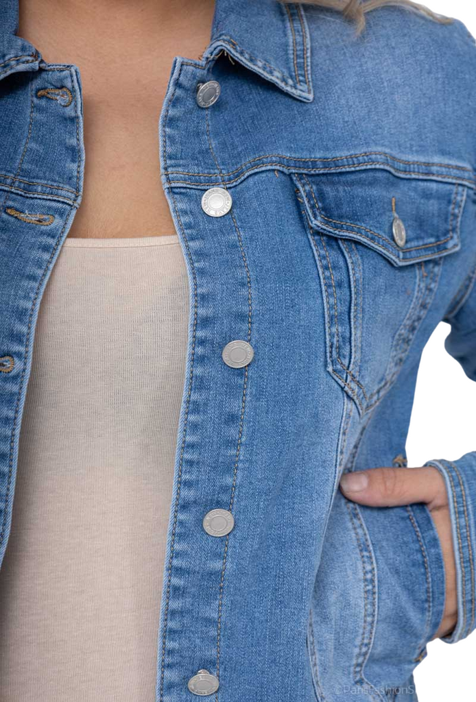 Women Plus Size Jeans Jacket Stylish Classic Big Size Denim Jacket image 1