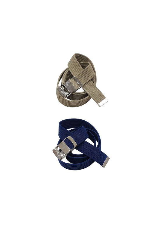 Unisex Elastic Belt Comfortable Stylish Belt Blue Beige Colours Waist Strap image 0