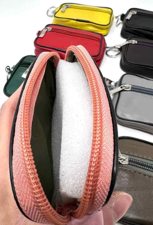 Unisex Real Soft Leather Pouch Coin Keys Money Pouch Small Purse Zips Wallet image 1