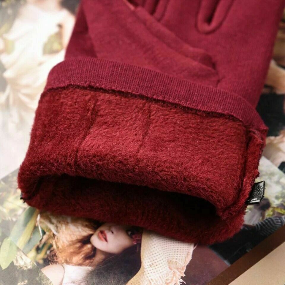 Womens Touch Screen Winter Gloves Fleece Thick Warm Comfy Soft Fur Lined Thermal image 4