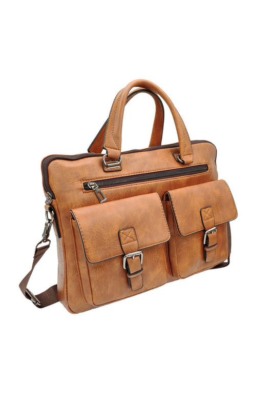 Men's Briefcase Twin Handle Laptop Messenger Shoulder Bag Work Travel Handbag image 0