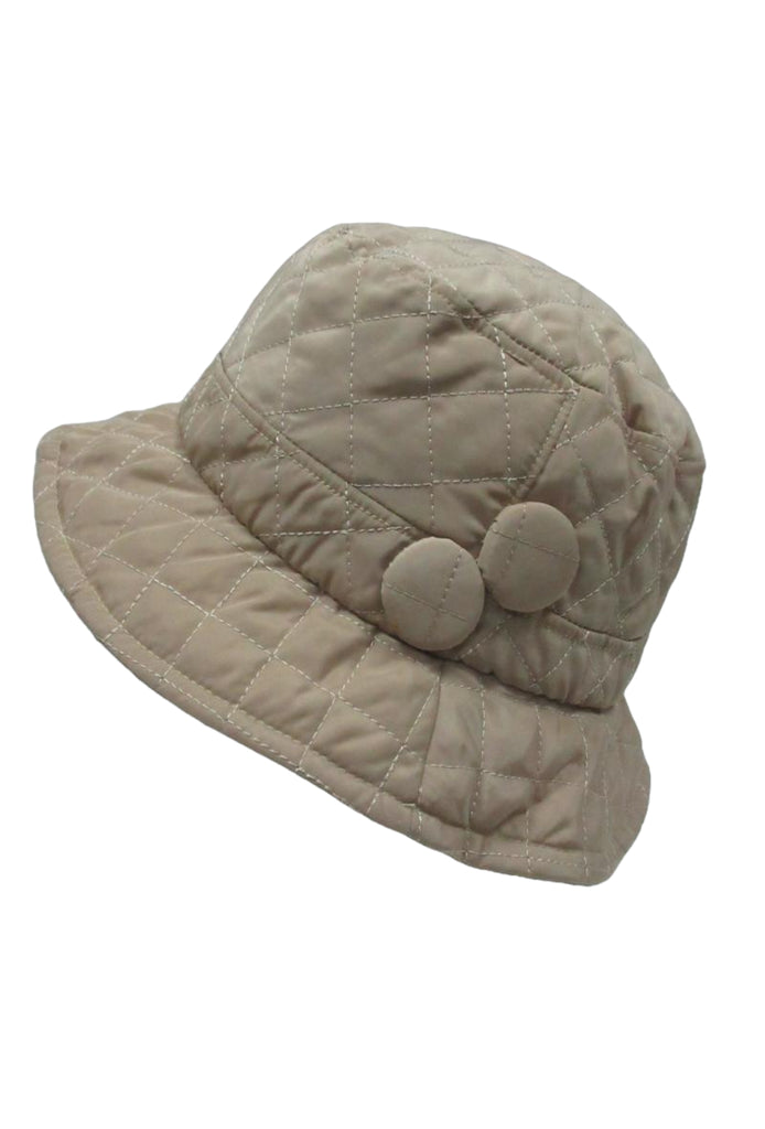 Ladies Thick Rain Hat Quilted Warm Winter Soft Windproof Bucket Hat image 2