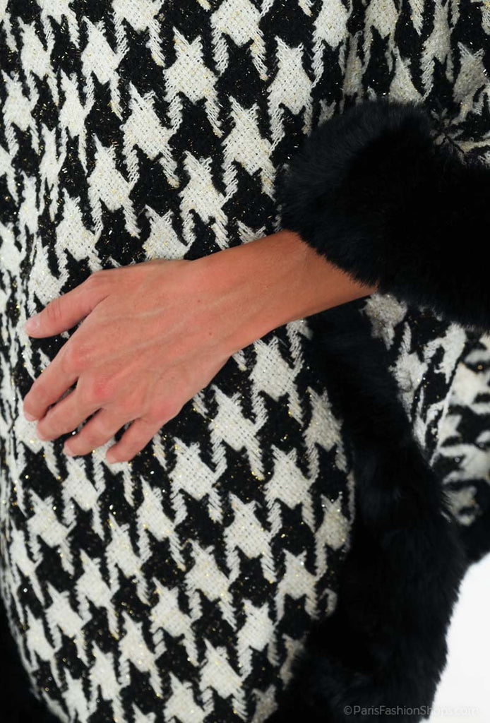 Women's Poncho Winter Jacket Oversized Cape Poncho Wrap Fur Poncho Plus Size image 7