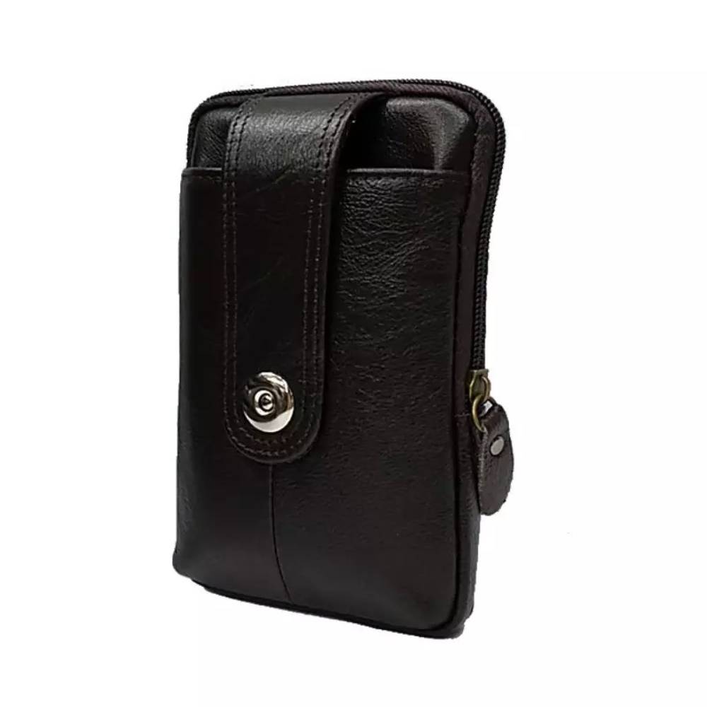 Men's Ladies Soft Leather Waist Fanny Pack Mobile Phone Belt Coin Travel Pouch image 2