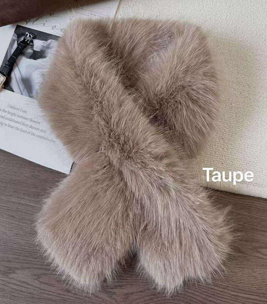 Neck Scarf Warm Fur Scarf image 2