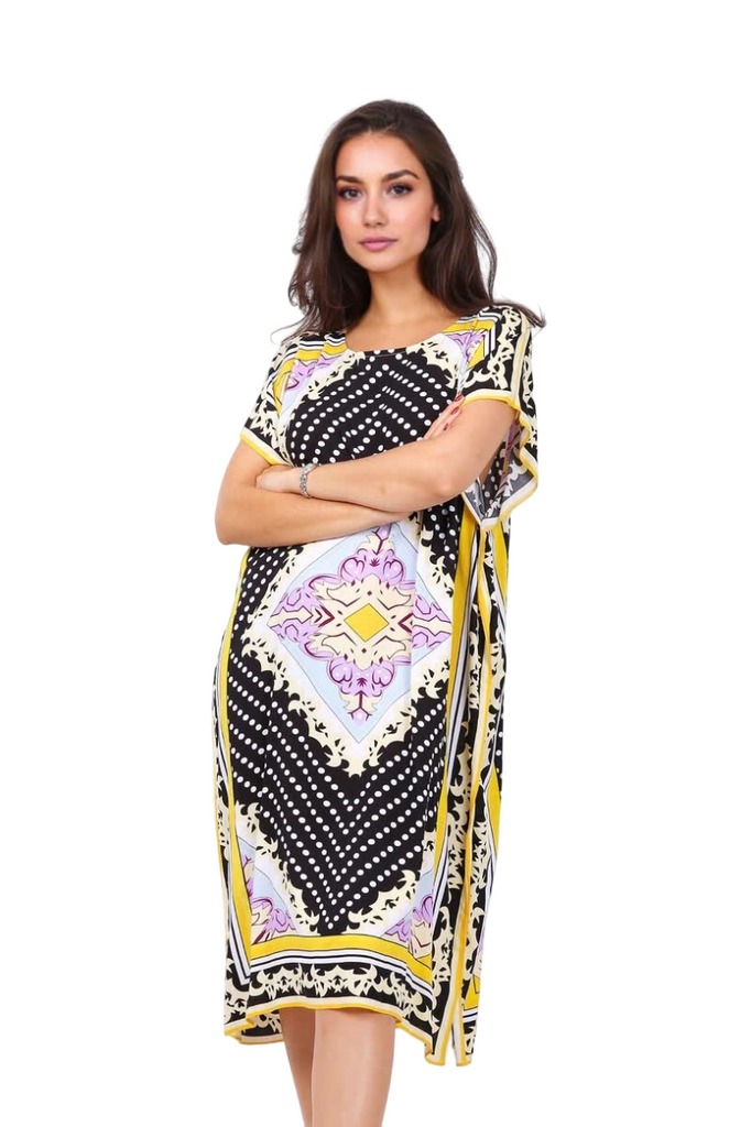 Ladies Cotton Dress Mid Length Dot Printed Party Stylish Dress image 7