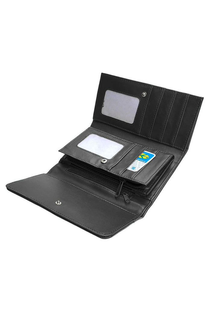 Ladies Purse Large Square Coin Card Wallet Big Boxes Stud Clutch Wallet Bag image 2