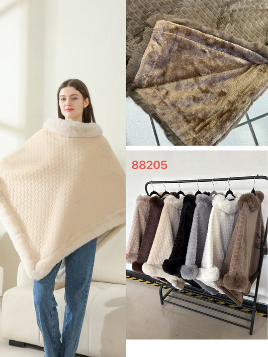 Womens Warm Winter Poncho image 0