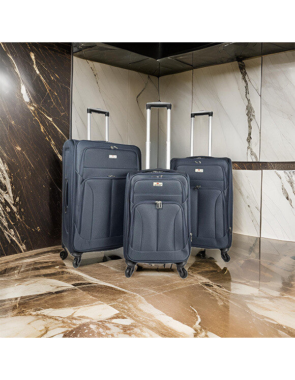 Premium 3-Piece Luggage Set Fabric Durable Stylish Spacious Travel Suitcases image 12