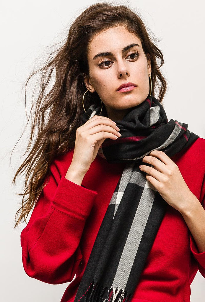 Women's Scarf Printed Cashmere Soft Winter Stylish Warm Scarf Neck Wrap Scarves image 3