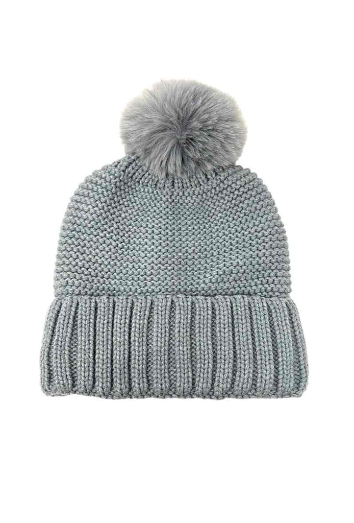 Women's Faux Fur Pompon Cap Faux Fur Lining Extra Warm Soft Comfortable Cap image 0