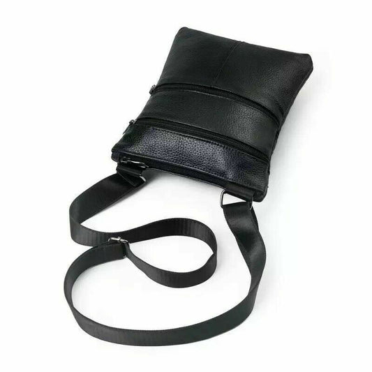 Unisex Leather Shoulder Body Bag Travel Work Utility Handbag Messenger Satchel image 0