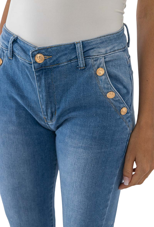 Womens Skinny Stretch Jeans Flared Push up Ladies Denim Slim Fit Pants 8-16 image 1