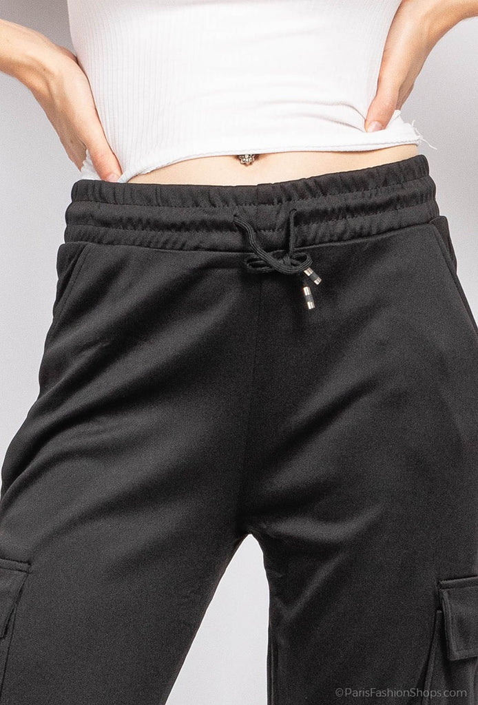 Women's Jogger PantsTrousers Casual Jogging Black Multi Pockets Soft Comfortable image 1