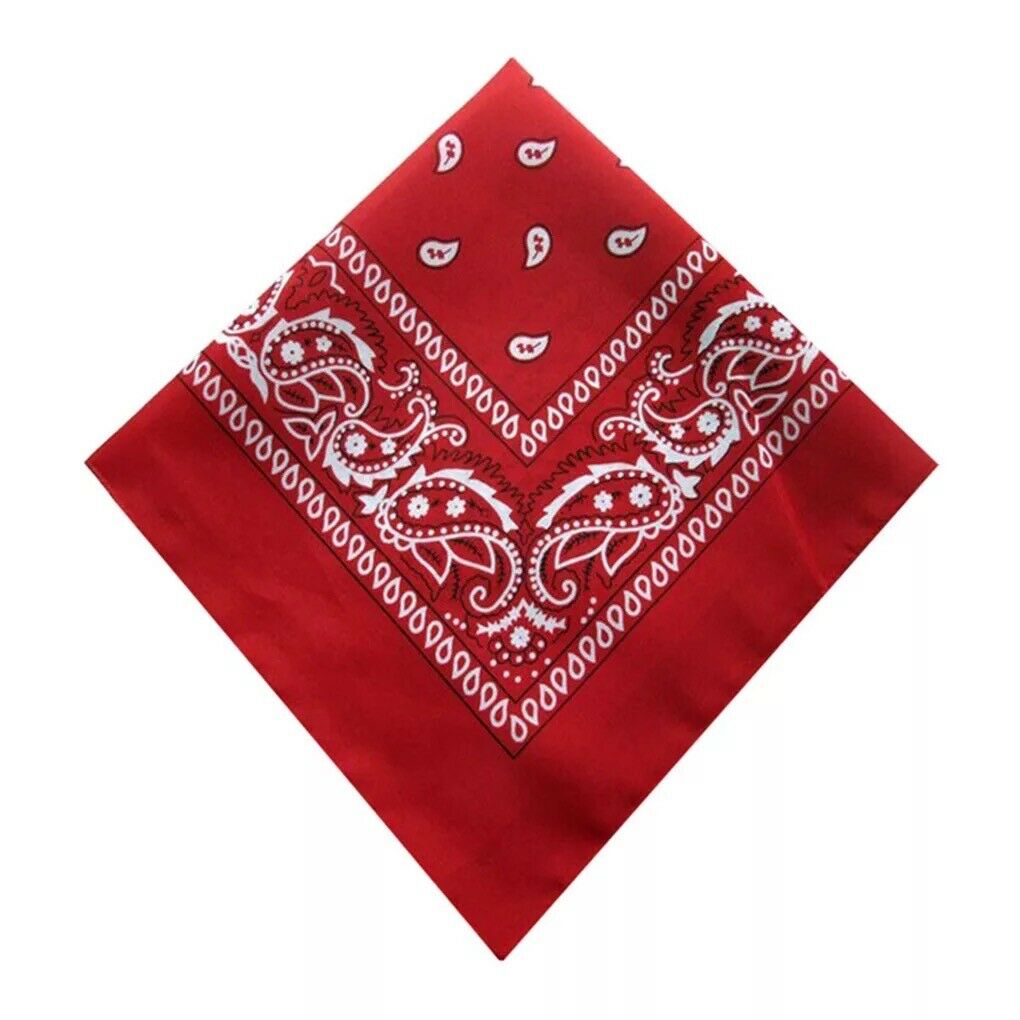 Mens Ladies Bandana Head Neck Wear Scarf Paisley Print Wrist Band Cotton Scarves image 7