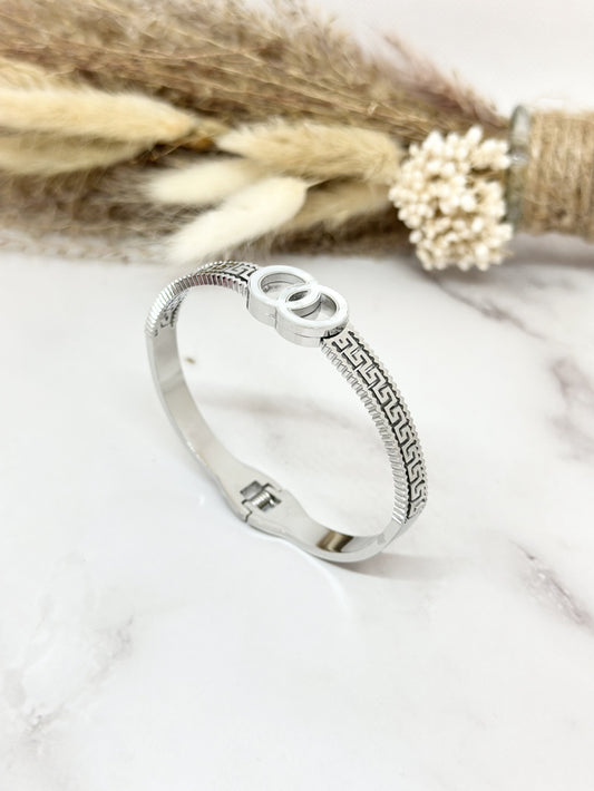 Women’s Stainless Steel Bracelet With Zirconium Strass Bangle Ladies Bracelet image 1