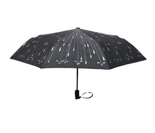 Unisex Automatic Filament Umbrella Silver Shooting Star Pattern Stylish Umbrella image 0