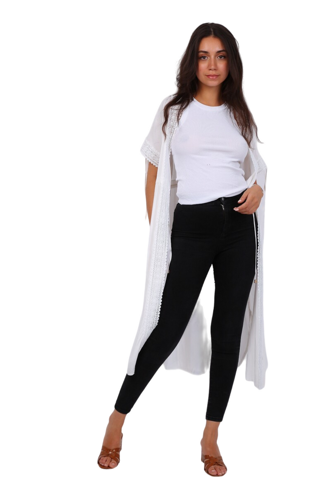 Womens Long Cotton Lace Cardigan Dress Ladies Light Summer Cardigan Jacket Long image 1