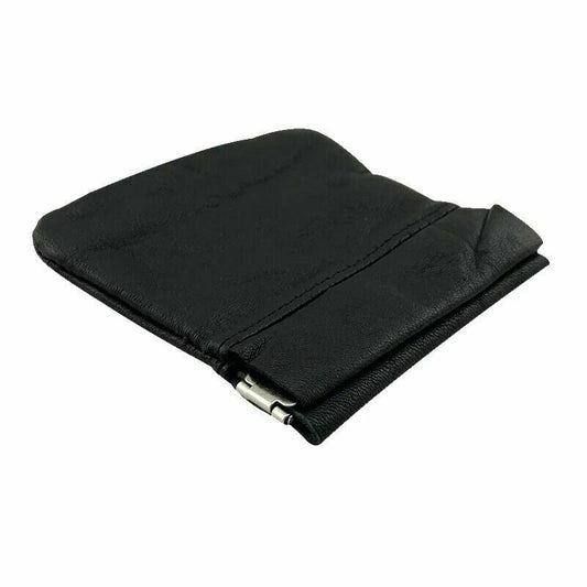 Coin Purse Black Leather Coin Pouch Purse Snap Wallet Pouch Money Change Key Bag image 1