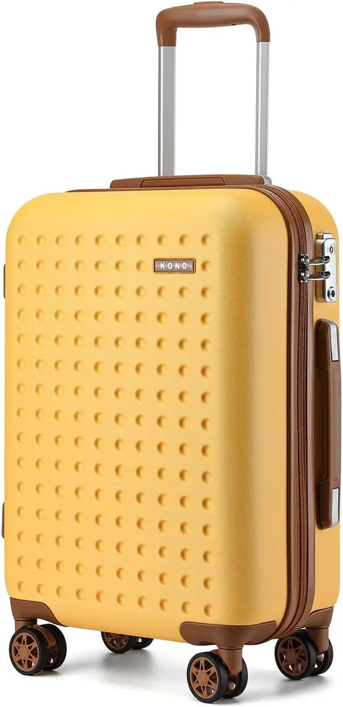 20 Inch Compact Cabin Luggage, 31L Capacity Carry On Suitcase, Internal Size 48×35×18.9cm Lightweight ABS+PC Hard Shell Travel Luggage with TSA Lock Silent Spinner Wheels