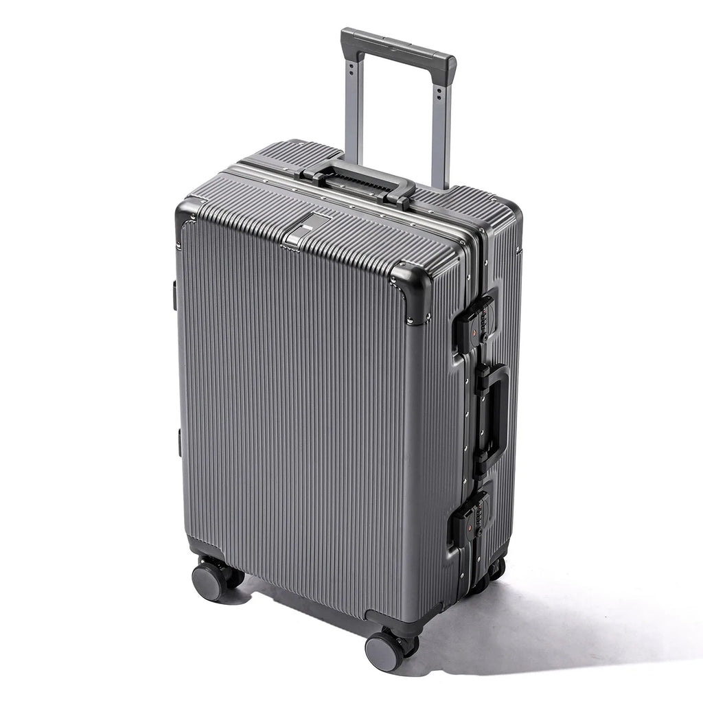 16"/20"/22"/24"/26"/28" Large Capacity Suitcase Fashoin Rolling Luggage Travel Aluminum Frame Case with Wheel Alloy Trolley Bags