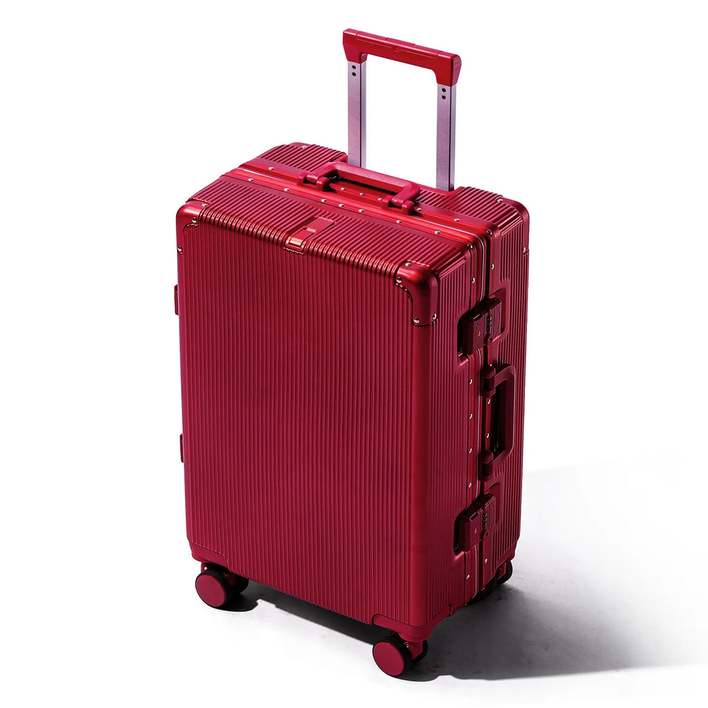 16"/20"/22"/24"/26"/28" Large Capacity Suitcase Fashoin Rolling Luggage Travel Aluminum Frame Case with Wheel Alloy Trolley Bags