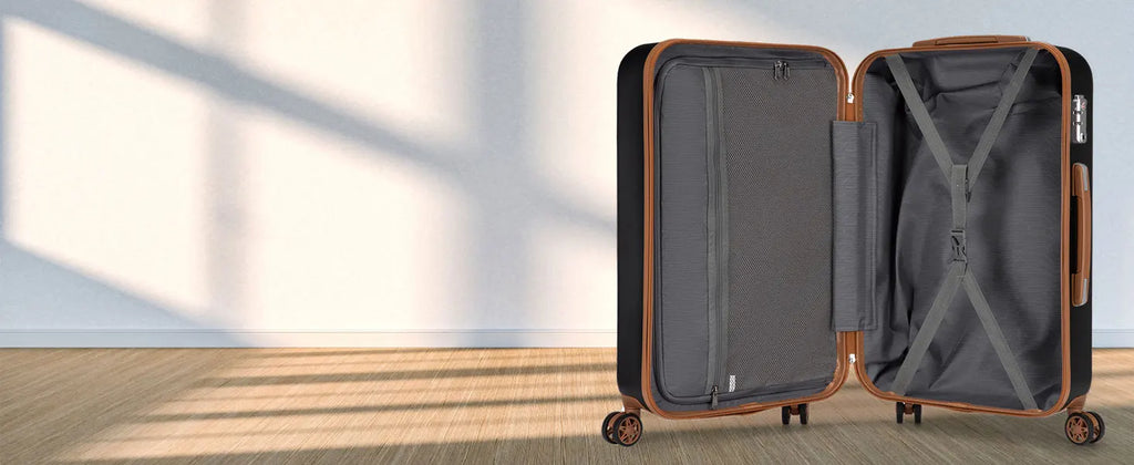 20 Inch Compact Cabin Luggage, 31L Capacity Carry On Suitcase, Internal Size 48×35×18.9cm Lightweight ABS+PC Hard Shell Travel Luggage with TSA Lock Silent Spinner Wheels