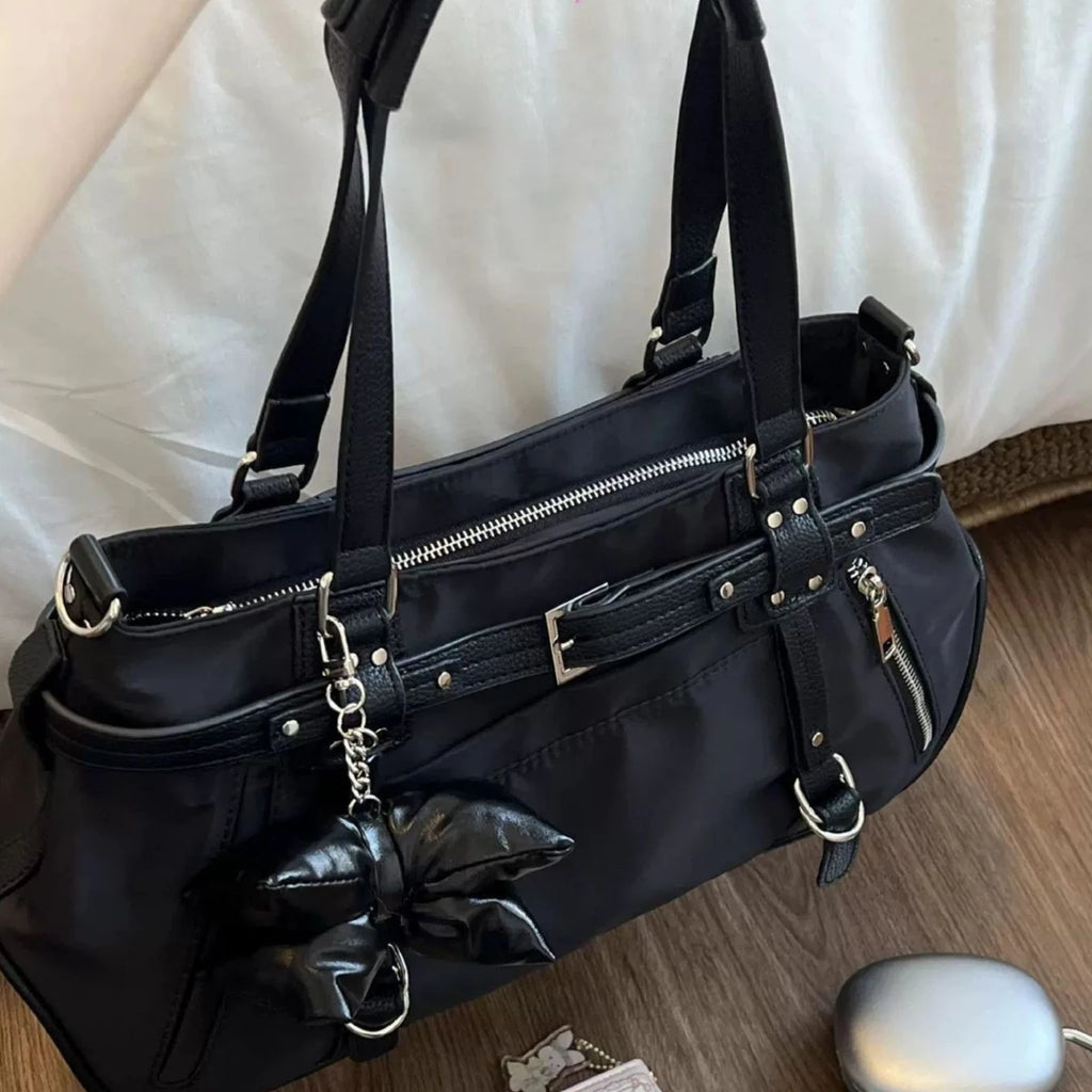 Korean Cute Harajuku Style Y2k Large Capacity Handbag Shoulder Bags Nylon Waterproof Cloth Commuter Storage Bags Women's Bag