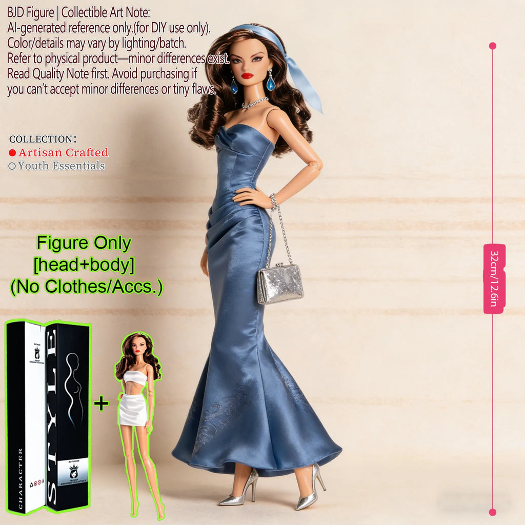 1/6 12Inch MJD BJD Fashion Supermodel Ball Joint Posable Figure Delicate Face Makeup Display Model No Clothes
