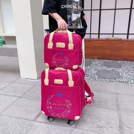 Fashion Women Trolley Bag Luggage Bag Set Waterproof Suitcase Travel Trolley Bag With Wheels Luggage Set Suitcase Bag