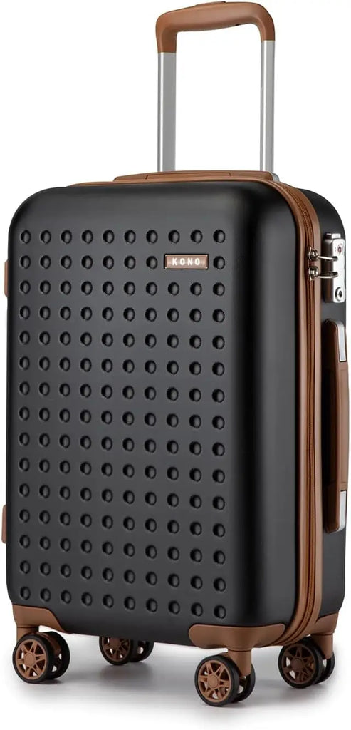 20 Inch Compact Cabin Luggage, 31L Capacity Carry On Suitcase, Internal Size 48×35×18.9cm Lightweight ABS+PC Hard Shell Travel Luggage with TSA Lock Silent Spinner Wheels