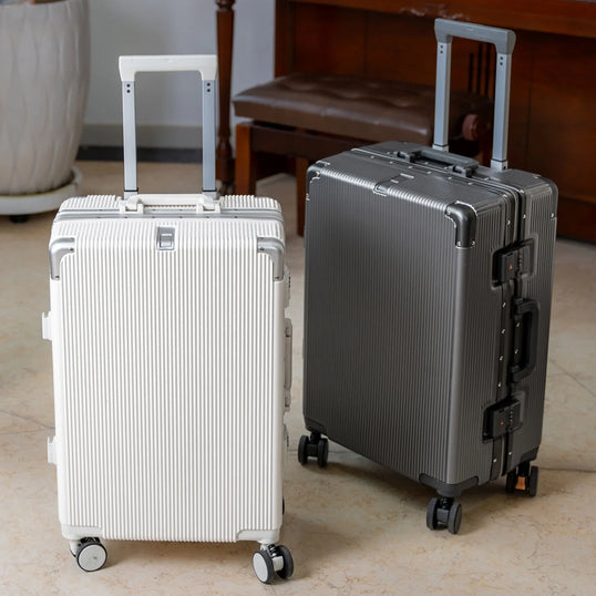 16"/20"/22"/24"/26"/28" Large Capacity Suitcase Fashoin Rolling Luggage Travel Aluminum Frame Case with Wheel Alloy Trolley Bags
